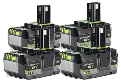 Obrázok produktu pre Lítium-iónová batéria, kapacita 8000 mAh, kompatibilita s napätím 18 V, 4 kusy