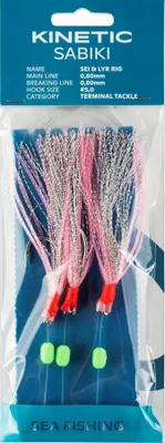 Immagine prodotto di Kinetic Sabiki Sei & Lyr #5/0 Rosa Merluzzo Pollack Coalfish Leader