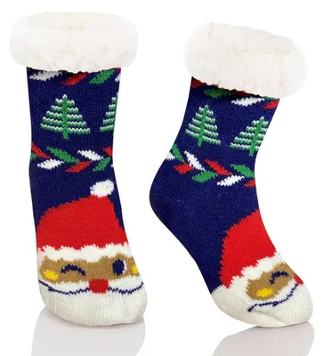Obrázok produktu pre Vianočné ponožky pre deti, teplé ponožky, ponožky s motívom chalupy, univerzálna veľkosť, Santa Claus (Sviatky)
