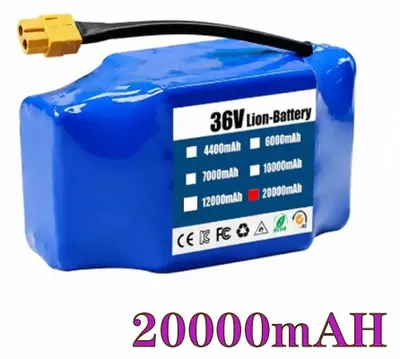 Produktbild von 36V Lithium-Ionen-Akku - Batteriepack 10S2P - 20000 mAh Kapazität - Wiederaufladbar - Für Hoverboard Selbstausgleichender Elektroroller - 1 Stück