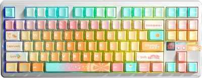 Produktbild von AULA F87 Pro V2 Mechanische Gaming Tastatur 80%, Wireless Tri-Mode, LED Matrix Display, RGB, Hotswap, 8K Polling, Weiß - Sublimationsdruck