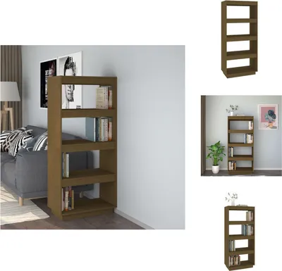 Produktbild von vidaXL Bücherregal/Raumteiler Honigbraun 60x35x135 Massivholz Kiefer -  Bücherregale & Bücherschränke