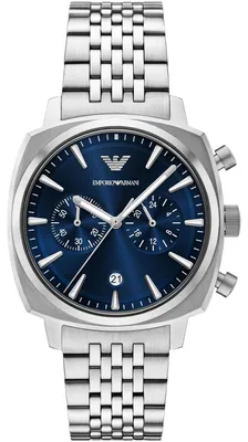 Image de Emporio Armani AR11688 CARLO Chronographe Montre Homme Acier inoxydable Chrono Date argenté