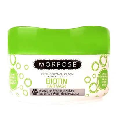 Produktbild von Morfose Biotin Haarmaske 500 ml – Intensive Haarpflege mit Biotin – Feuchtigkeit, Regeneration & Kräftigung für trockenes und strapaziertes Haar