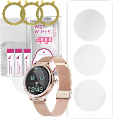 Produktbild von apgo 3 Stück Schutzfolie, klar, kompatibel mit Naixues NY13-O Smartwatch, Hydrogel Displayschutzfolie mit Positionierhilfe, Displayfolie, robust und kratzfest