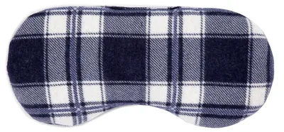 Produktbild von Augenkissen Leinsamen + Augentrost, zur Entspannung, zum Kühlen oder für Yoga - Farbe: Flanell karo-blau