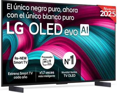 Obrázok produktu pre LG OLED evo AI OLED42C54LA.AEU, 106,7 cm (42"), 3840 x 2160 px, OLED evo, Smart TV, Wi-Fi, Čierna