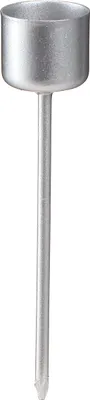 Produktbild von Stabkerzenhalter Adventskranz 11cm Silber 12 St Set Metall, 12 Stück