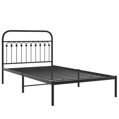 Obrázok produktu pre Kovový rám postele s čelom čierny 107x203 cm