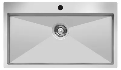 Immagine prodotto di Lavello cucina incasso rettangolare monovasca 76x50.5 cm inox Samet SA3104071