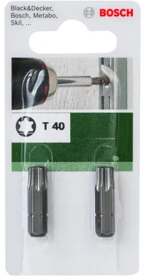 Obrázek produktu pro Bosch 2609255938, 1 kusů, Phillips, Křížový, Torx, 40 x 40 mm, T, 25 mm