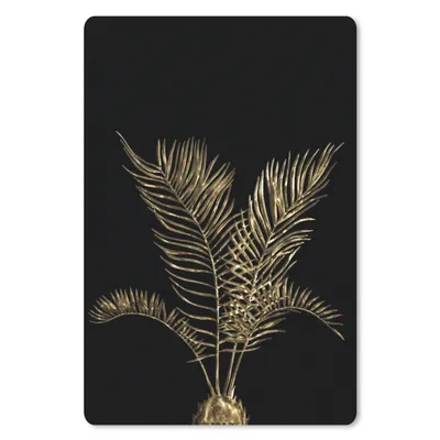 Produktbild von MuchoWow® Mauspad Mousepad Blätter - Schwarz - Gold 40x60 cm - Mousepads - Maus Mat - Pad - Mausunterlage - Schreibtisch Accesoire
