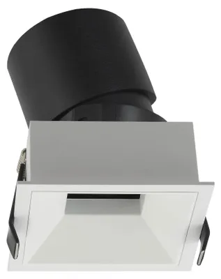 Obrázek produktu pro XPIT – Zapuštěné bodové světlo, čtverec, 12W, 2700K, stmívatelné (TRIAC), bílá/bílá