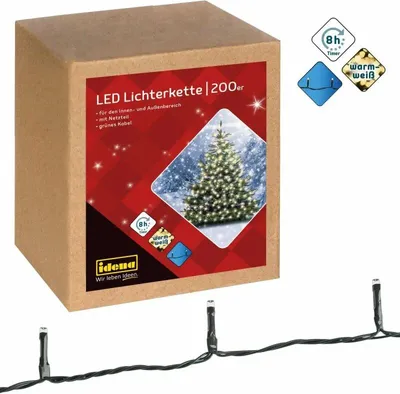 Produktbild von 12x Lichterkette 200 LED warmweiß 29,9m für Innen & Außen