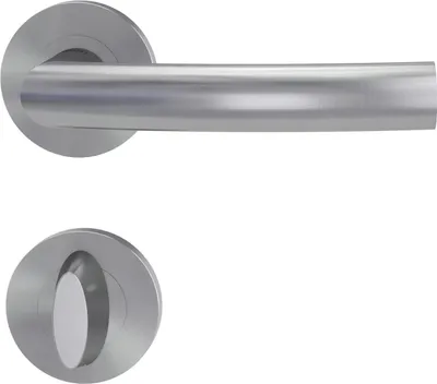Produktbild von GRIFFWERK Türgriff LORITA PROF Schraubtechnik GK4 Rosetten rund WC Edelstahl matt