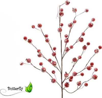 Produktbild von Dekozweige künstlich mit Beeren und Schnee 55 cm