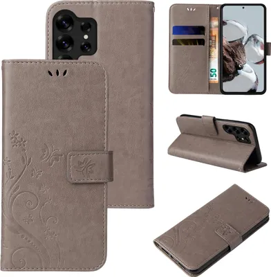 Collage of product images showing a phone case from different angles and in use.