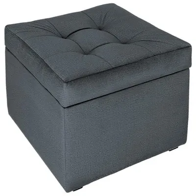Obrázok produktu pre MG Design, šedý taburet s úložným priestorom, 45x45 cm - objem úložného priestoru 50 litrov, nosnosť do 300 kg, tvarovo stabilný, dodávaný zmontovaný, vhodný do obývačky a predsiene