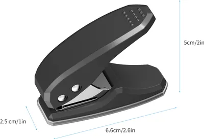 Zdjęcie produktu dla Mini dziurkacz metalowy z pojedynczym otworem Dziurkacz do papieru z pojedynczym otworem Dziurkacz do papieru z pojedynczym otworem Dziurkacz do papieru z pojedynczym otworem Pojemność 8 arkuszy Otwory 6 mm Zmniejszony wysiłek ze zbieraczem skrawków do płyt wiórowych Dokumenty Biuro Szkoła Artykuły domowe