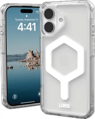 Produktbild von Urban Armor Gear Plyo, Cover, Apple, iPhone 16, 15,5 cm (6.1"), Transparent, Weiß