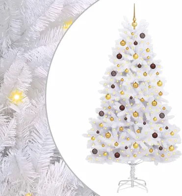 Immagine prodotto di vidaXL Albero di Natale artificiale pieghevole, bianco, 106 x 106 x 210 cm