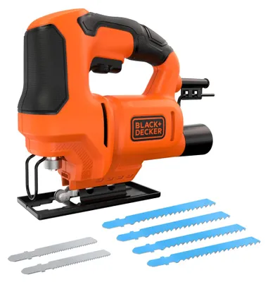 Produktbild von Kabelgebundene Stichsäge - BLACK+DECKER - BES603-QS - 400 W - 18 mm Hub - Mit Sägeblatt