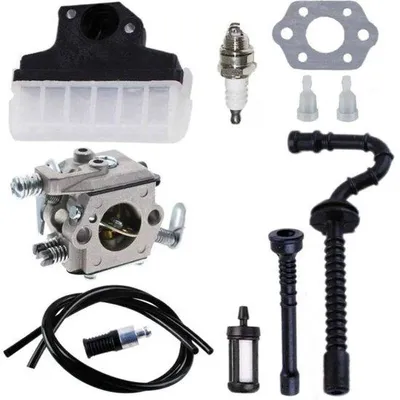 Imagen del producto de Kit de carburador, filtro de aire, bujía y manguera de combustible/aceite para motosierras MS210, MS230 y MS250