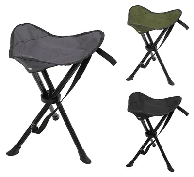 Produktbild von 3-Bein Klapphocker Dreibeinhocker Campinghocker Anglerhocker Tragegurt