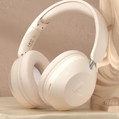Produktbild von 360Home kabellose Over-Ear-Kopfhörer Bluetooth-Sportkopfhörer Beige