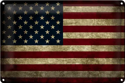 Produktbild von Blechschild Flagge 30x20cm Vereinigte Staaten Amerika USA