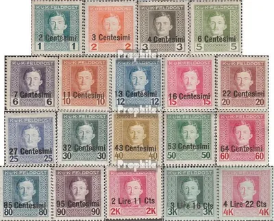 Produktbild von Briefmarken Österr.-Feldpost Italien 1918 Mi 1-19 (kompl.Ausg.) gestempelt Karl I.