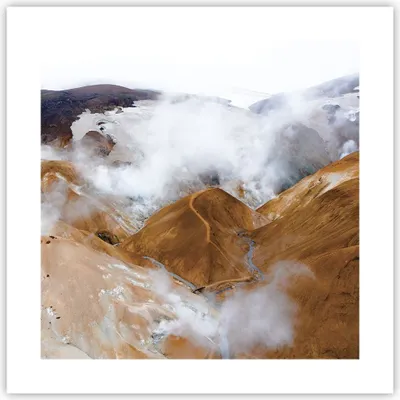 Produktbild von Poster - Poster ohne Rahmen - Berge Wolken Landschaft - 40x40 cm - Wand Bild - Wanddeko - Wandbilder - Kunstposter - Wandposter - Bilder - Kunstdruck - Wanddekoration - Wandbild - P2XAC40x40-4711