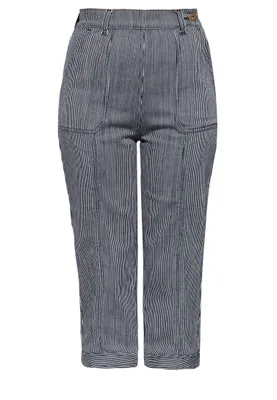Produktbild von Queen Kerosin Capri Jeans Hose - Striped 26