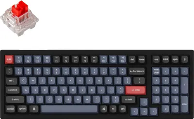 Immagine prodotto di Tastiera meccanica wireless Keychron K4 Pro QMK/VIA, QWERTY US, LED RGB, rossa Keychron K Pro K4P-H1