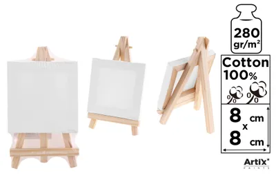 Obrázek produktu pro Podobrazie mini 8x8 cm 280 g/m2 ze sztalugą