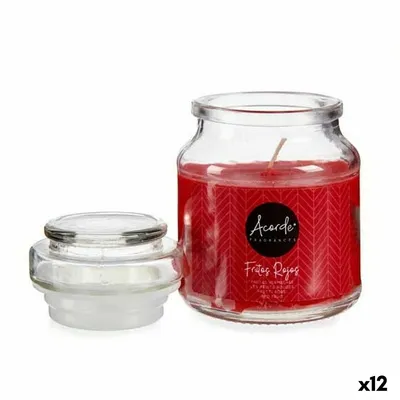 Obrázek produktu pro Červená svíčka s vůní ovoce 7 x 10 x 7 cm (12 kusů)