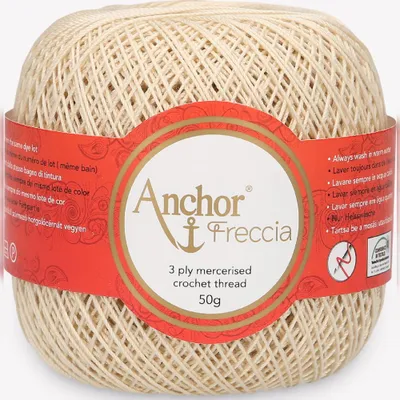 Produktbild von Anchor Freccia Stärke 12 4771012-00387 beige Häkelgarn, 100 % Baumwolle