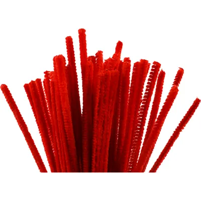 Immagine prodotto di filo di ciniglia 50 pezzi 30 cm 6 mm rosso