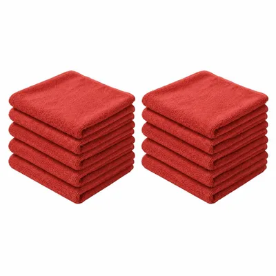Produktbild von 10-teiliges Set von Schulhandtüchern, Größe 30x50 cm, rot