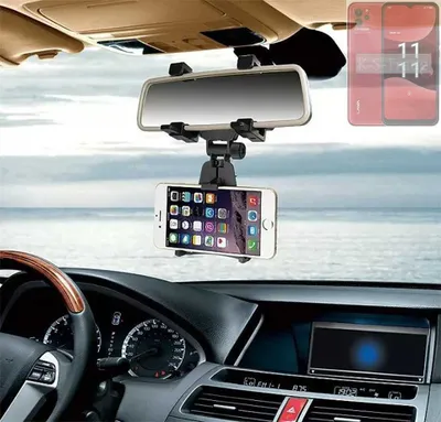 Produktbild von K-S-Trade Smartphone Halterung kompatibel mit Lava Blaze NXT Rückspiegel Halterung schwarz Auto Halterung KFZ Halter
