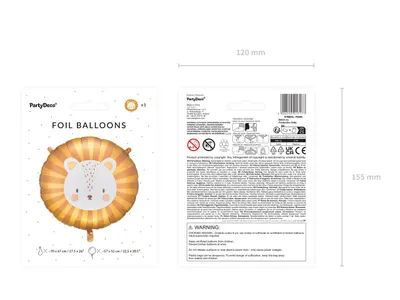 Produktbild von PartyDeco FB208, Spielzeugballon, Folie, Mehrfarbig, Abbildung, Party, Universal
