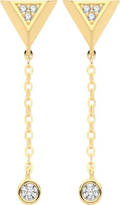 Image de Boucles d'Oreilles Femme Or 375/1000 avec Oxyde de Zirconium - 24mm*7mm; TRS26913