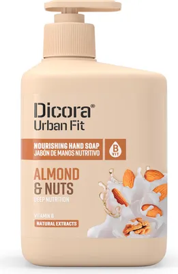 Produktbild von DICORA nährende Handseife mit Vitamin B, Mandel-, und Walnussextrakt 500ml