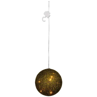 Produktbild von LED-Kugel, 5 warmweiße LEDs goldene Fäden gold/schwarz