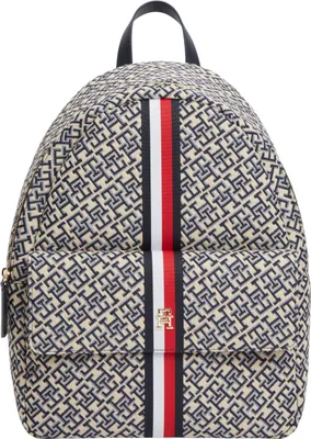 Produktbild von Tommy Hilfiger Damen Rucksack Jacquard mit Außentasche, Blau (Space Blue), Einhe
