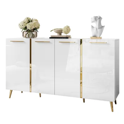 Produktbild von Kommode auf goldenen Beinen ONYX 4D 158 cm mit Griffe