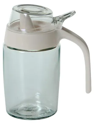 Ölkanne aus Glas, 250 ml, transparent, dekoriert