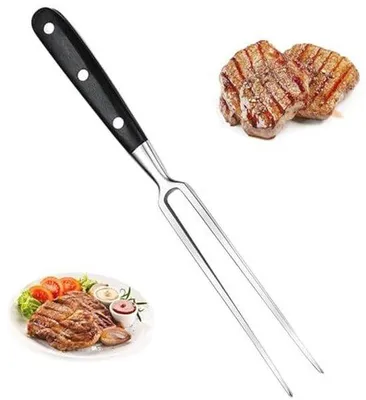 Produktbild von Fleischgabel Edelstahl - 30 cm Grillgabel zum Schneiden und Servieren von Fleisch