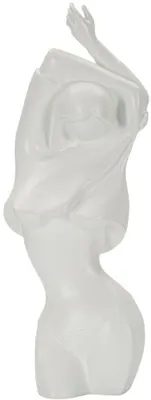 Produktbild von Frauenfigur Skulptur Polyresin 11x8x29,5 cm Weiß Mauro Ferretti