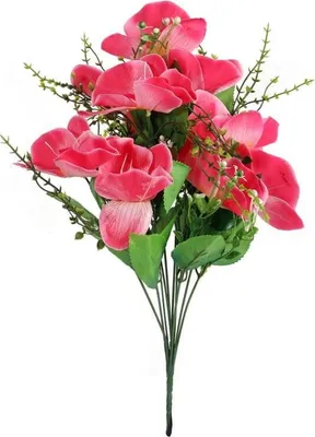 Zdjęcie produktu dla Bukiet 10 Sztucznych Orchidei w Kolorze Różowym, 45 cm